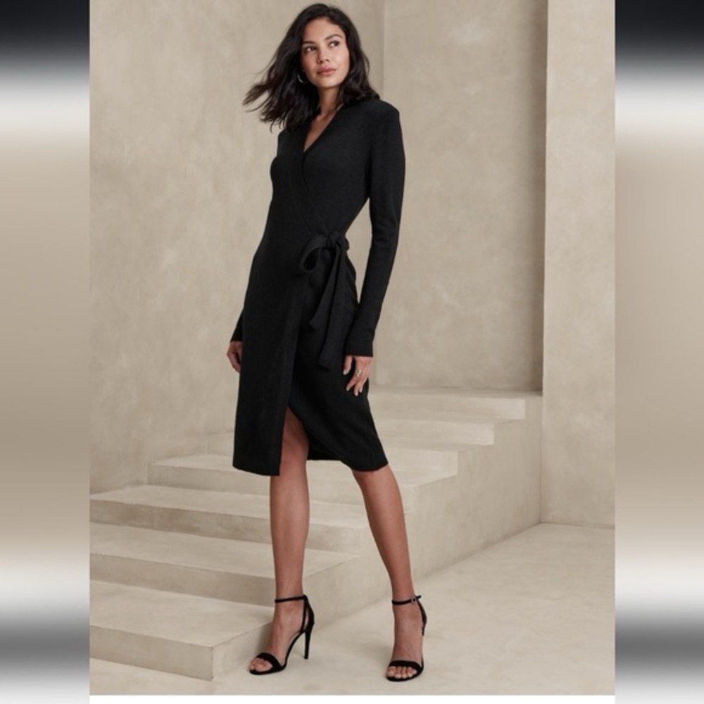 Banana Republic Netta Wrap Wool Dress